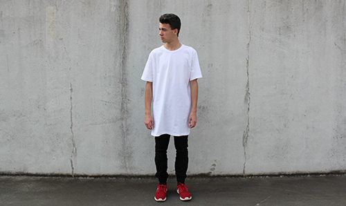 mens extra long tops and clothing white
