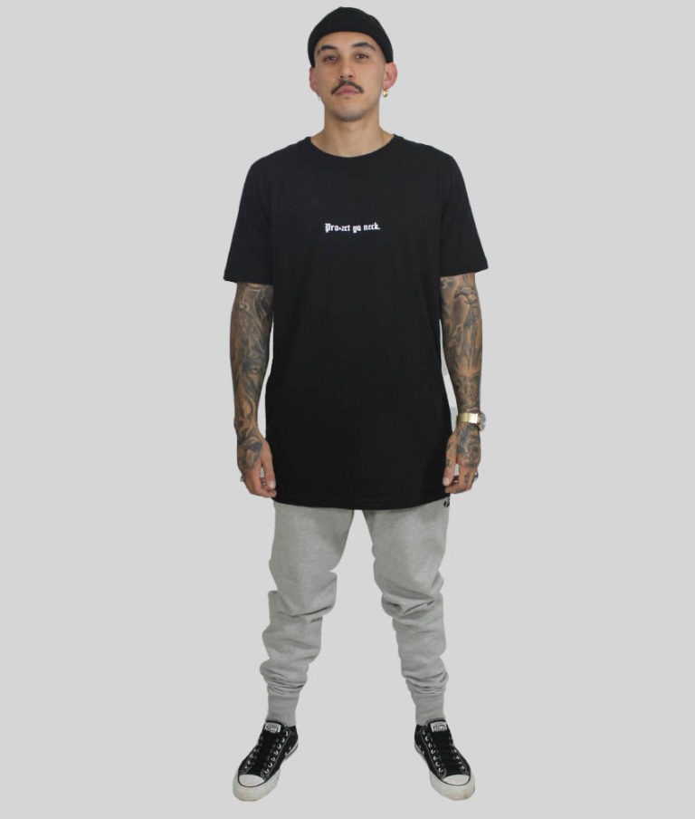 grey marle track pants