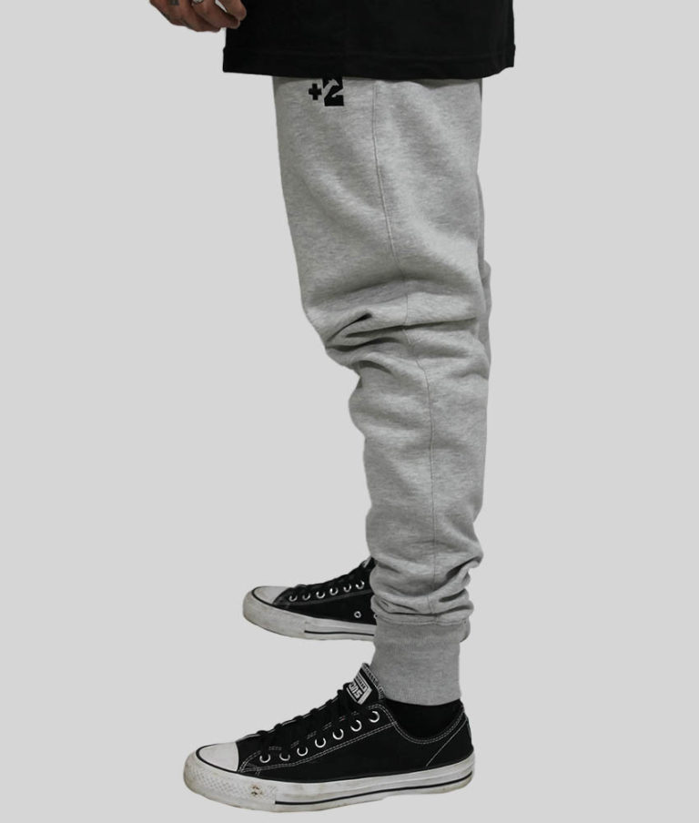 grey marle track pants