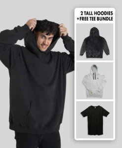 2 Tall Hoodies + Free Tee - Plus 2 Clothing