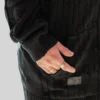 Knitted Black Tall Hoodie - Plus 2 Clothing