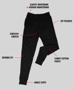Black Track Pants - Tall Men's Pants | Plus 2 Clothing