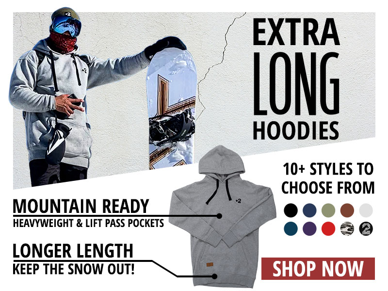 Extra long 2024 snowboard hoodie