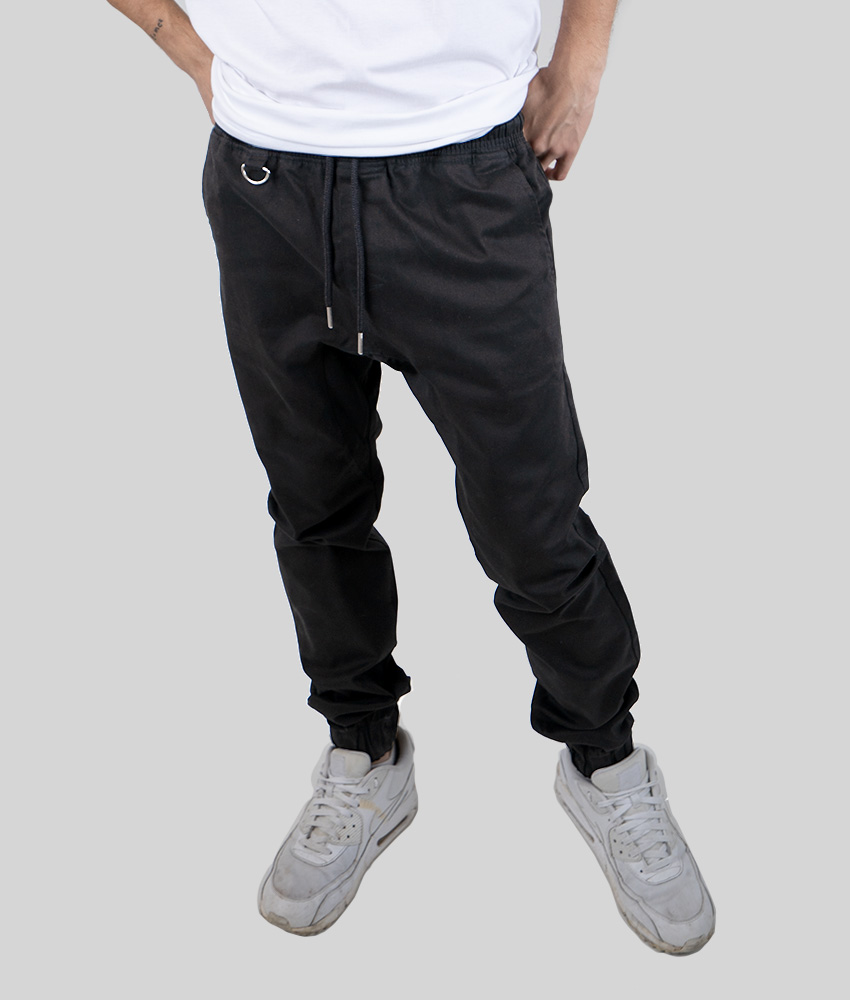 Black Chino Joggers - Plus 2 Clothing