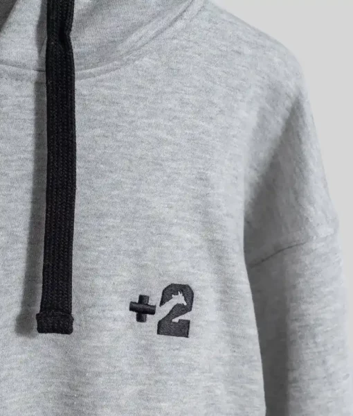 Grey Marle Tall Hoodie - Tall Men's Hoodie - Image 5 | Plus 2 Clothing