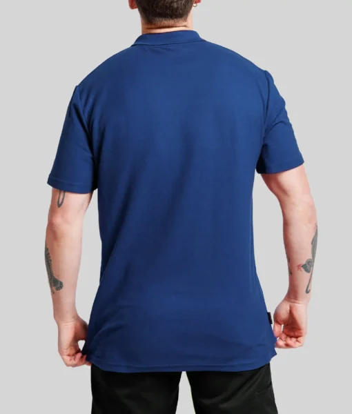 Tall Polo Shirt - Navy Blue - Tall Men's Polo - Back | Plus 2 Clothing