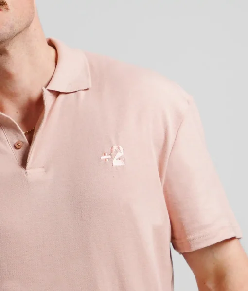 Tall Polo Shirt - Pink Clay - Tall Men's Polo - Image 3 | Plus 2 Clothing