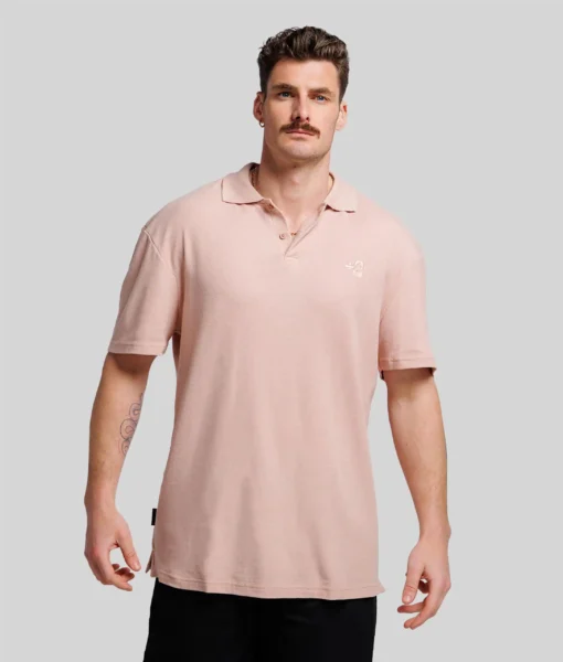 Tall Polo Shirt - Pink Clay