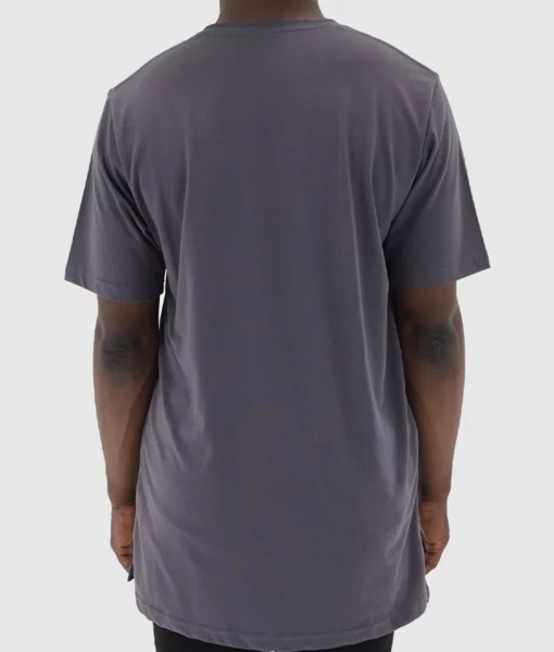 Semi-Tall Tee - Charcoal - Tall Men's Semi-Tee - Back | Plus 2 Clothing