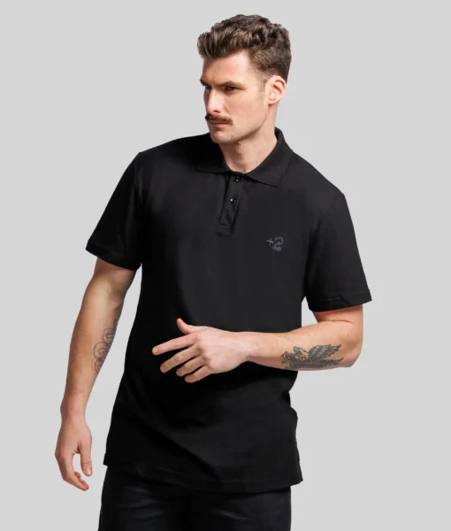 Tall Polo Shirt - Black - Tall Men's Polo - Image 5 | Plus 2 Clothing