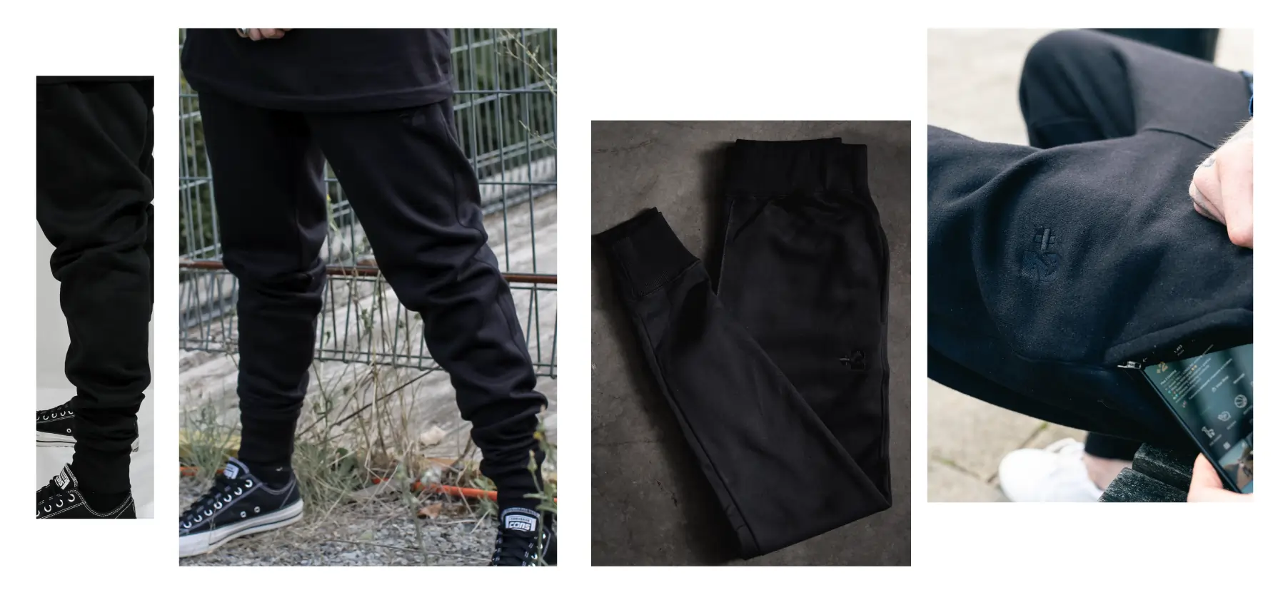 Black track pants outfit online