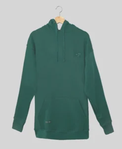 DARK GREEN TALL HOODIE - Tall Men's Hoodie - Image 3 | Plus 2 Clothing