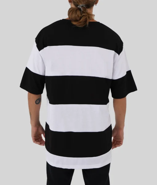 OVERSIZED TEE - STRIPES - Tall Men's Graphic Tee - Back | Plus 2 Clothing