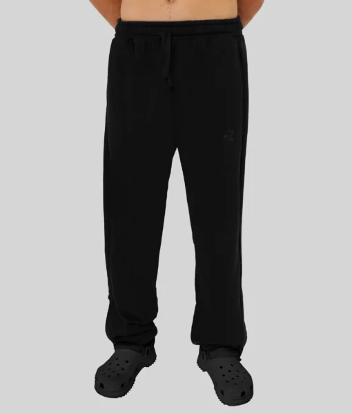 RELAXED TRACK PANTS - BLACK