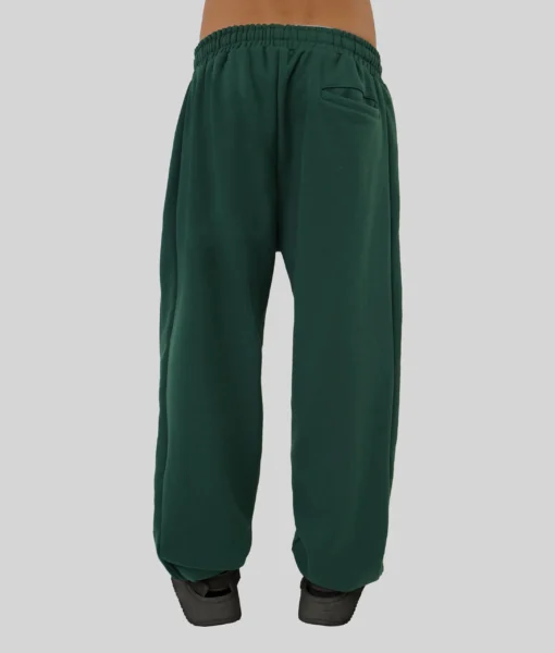 Relaxed Track Pants - Dark Green - Tall Men's Pants - Back | Plus 2 Clothing