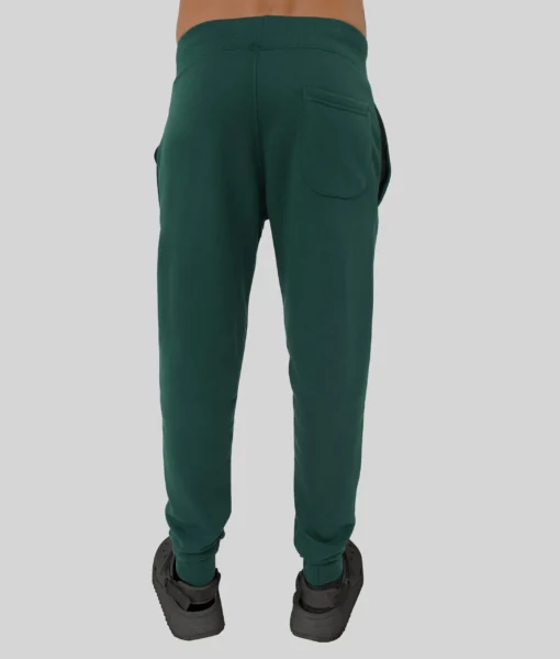 Tapered Track Pants - Dark Green - Tall Men's Pants - Back | Plus 2 Clothing