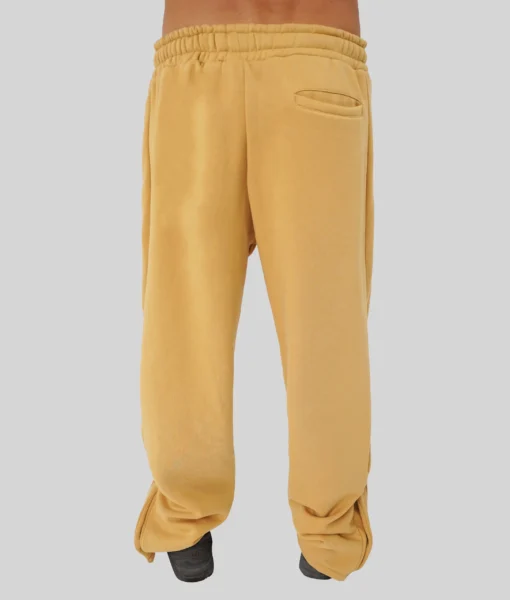 Relaxed Track Pants - Parchment - Tall Men's Pants - Back | Plus 2 Clothing