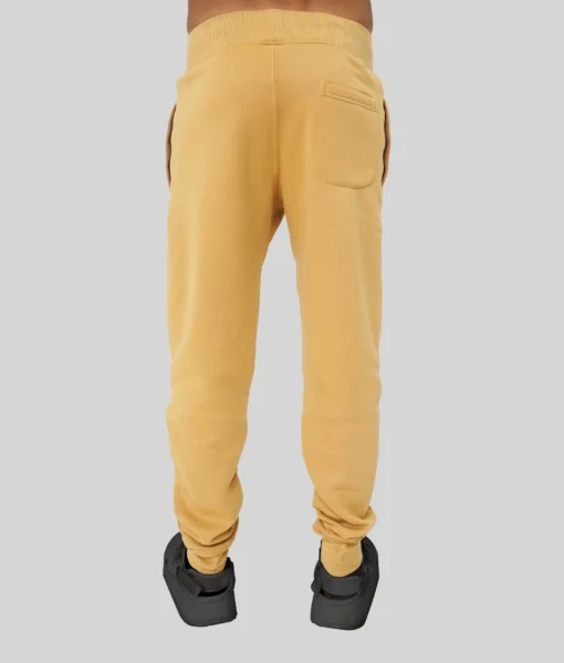 Tapered Track Pants - Parchment - Tall Men's Pants - Back | Plus 2 Clothing