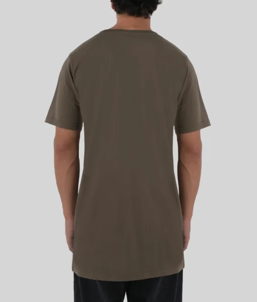 Tall Tee - Army Green - Tall Men's Crewneck Tee - Back | Plus 2 Clothing