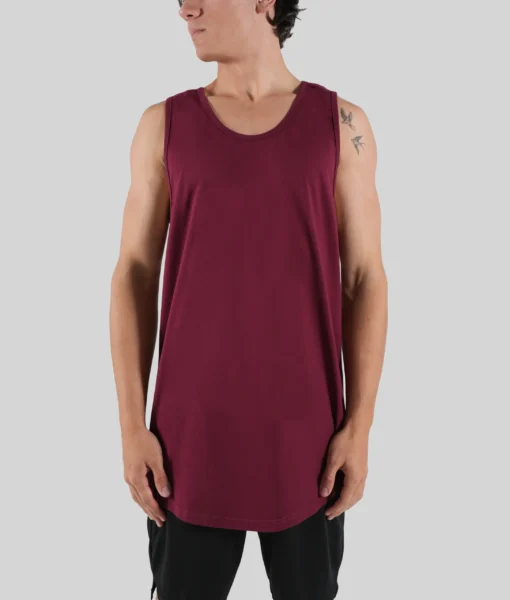Tall Singlet - Burgundy