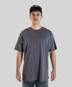 Oversized 2.0 Tee - Charcoal - Plus 2 Clothing