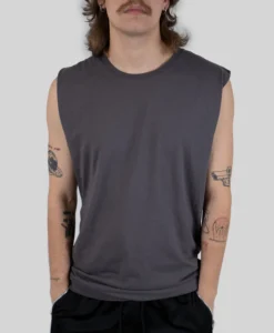 Tall Tank - Charcoal - Tall Men's Singlet | Plus 2 Clothing