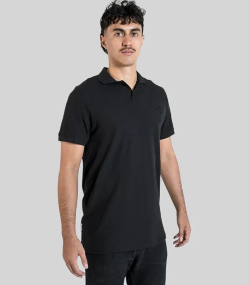 Tall Polo Shirt - Black Cuffed