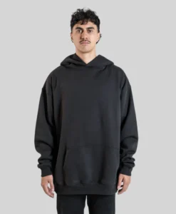 Semi-Tall Hoodie - Black - Plus 2 Clothing