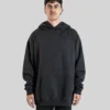 Semi-Tall Hoodie - Black - Plus 2 Clothing