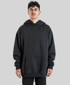 Semi-Tall Hoodie - Black - Plus 2 Clothing