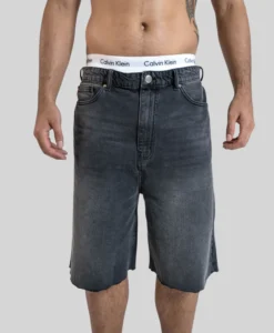 Denim Shorts - Black Washed - Plus 2 Clothing