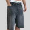 Denim Shorts - Black Washed - Plus 2 Clothing