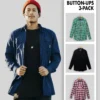 Button Ups - 3 Pack - Plus 2 Clothing