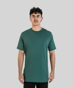 Semi-Tall Tee - Dark Green - Plus 2 Clothing