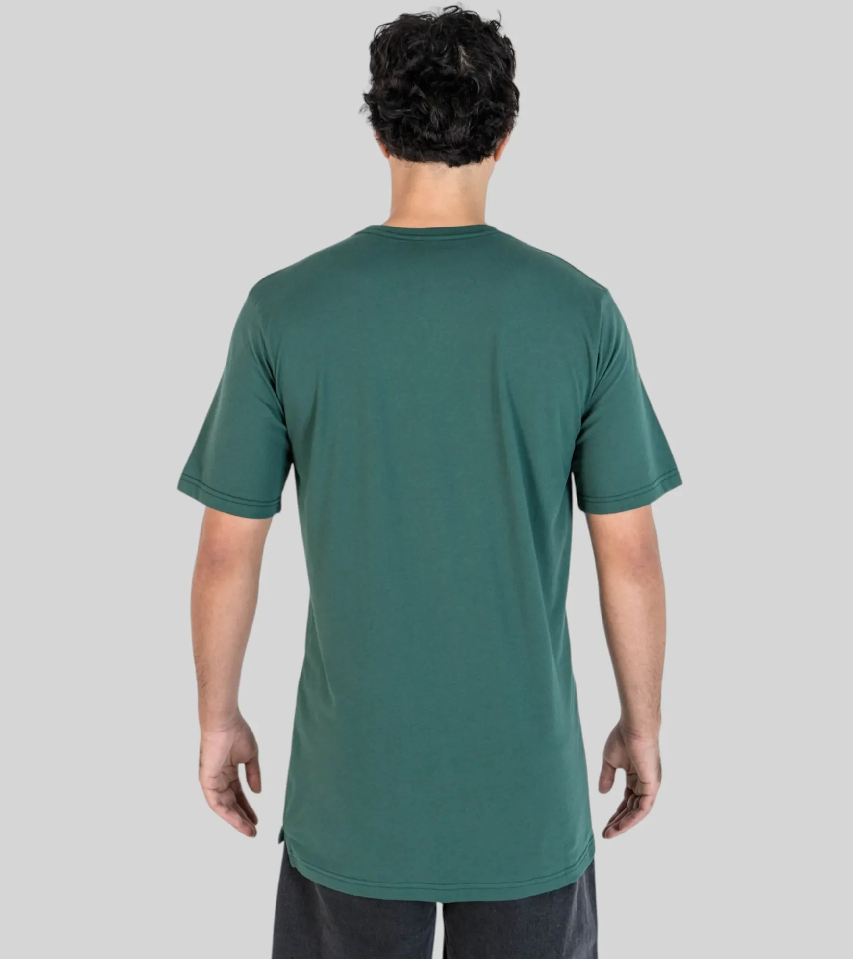 Semi-Tall Tee - Dark Green - Plus 2 Clothing