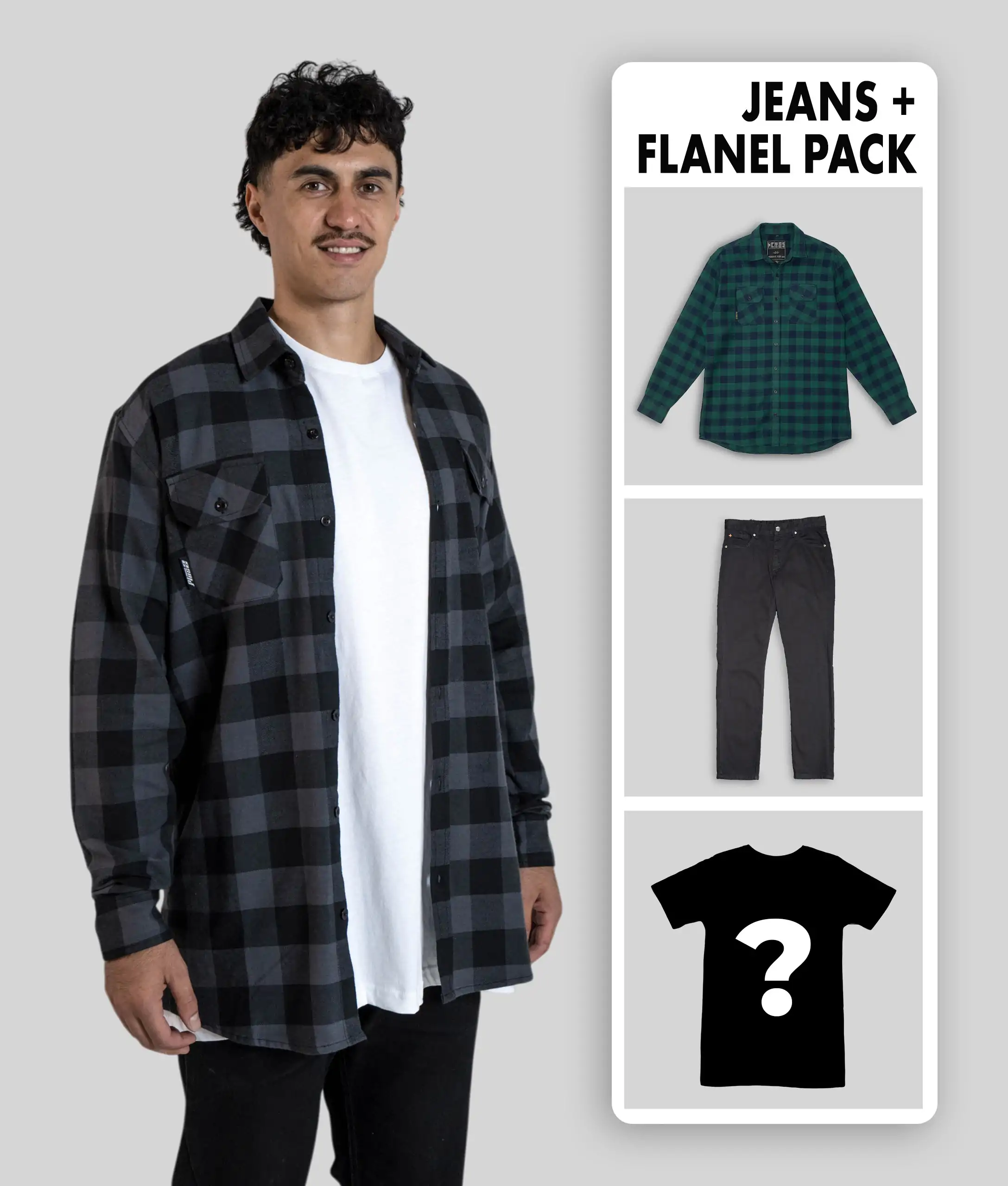 Flanno + Jeans Pack - Plus 2 Clothing