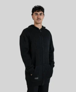 Knitted Zip Tall Hoodie - Plus 2 Clothing