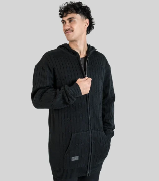 Knitted Zip Tall Hoodie