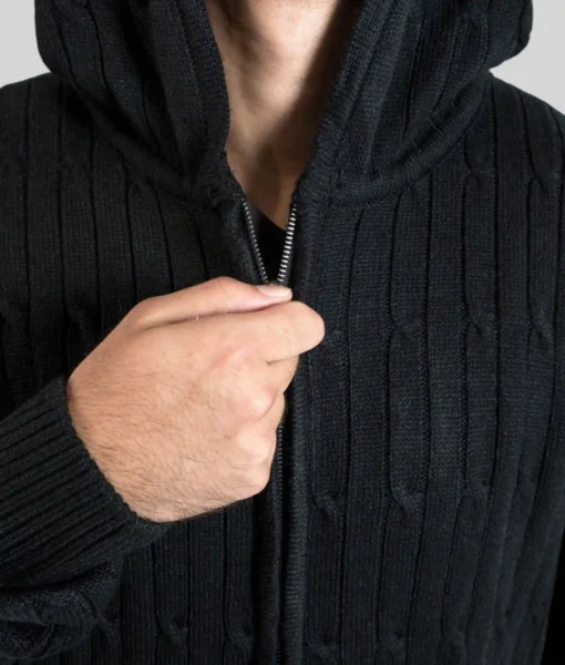 Knitted Zip Tall Hoodie - Plus 2 Clothing