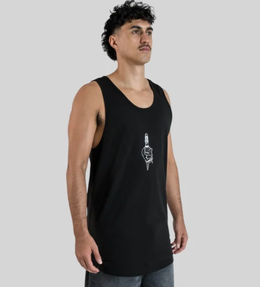 Tall Singlet - Skull Knife - Plus 2 Clothing