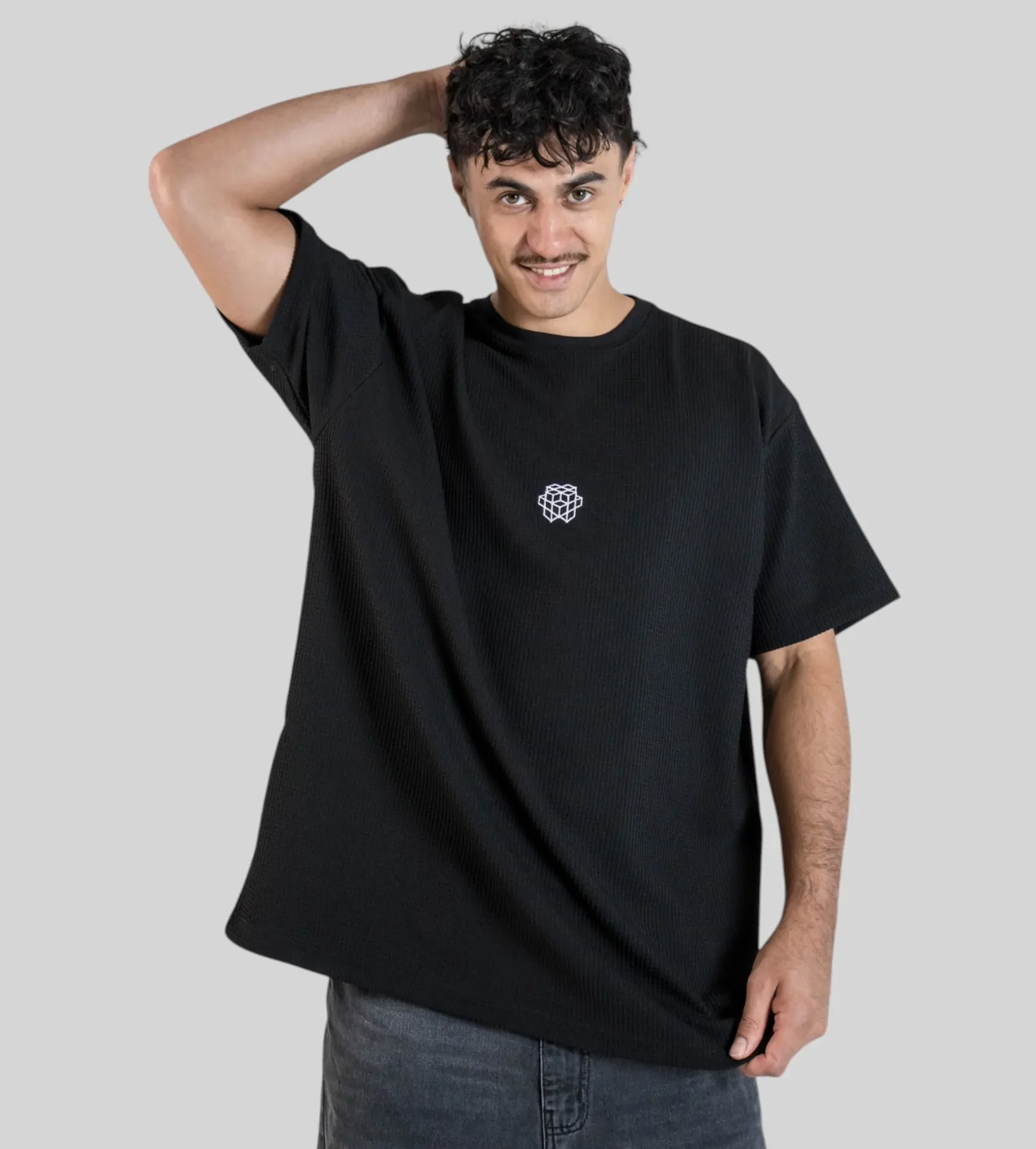Oversized Tee - Waffle - Plus 2 Clothing