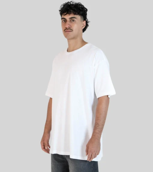 Oversized 2.0 Tee - White - Plus 2 Clothing