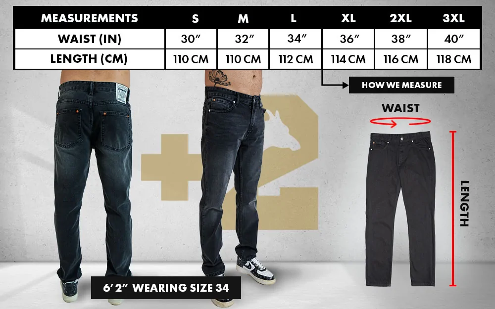Plus 2 slim jeans size chart 2