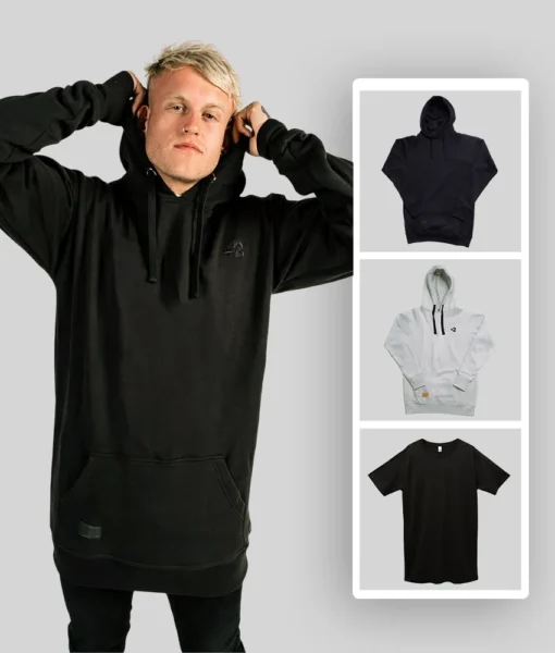 2 Tall Hoodies + Free Tee