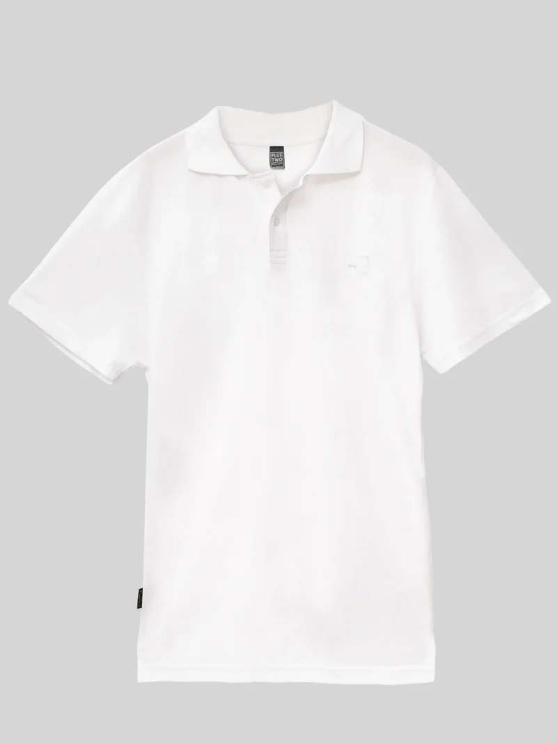 Tall Polo Shirt - White - Plus 2 Clothing